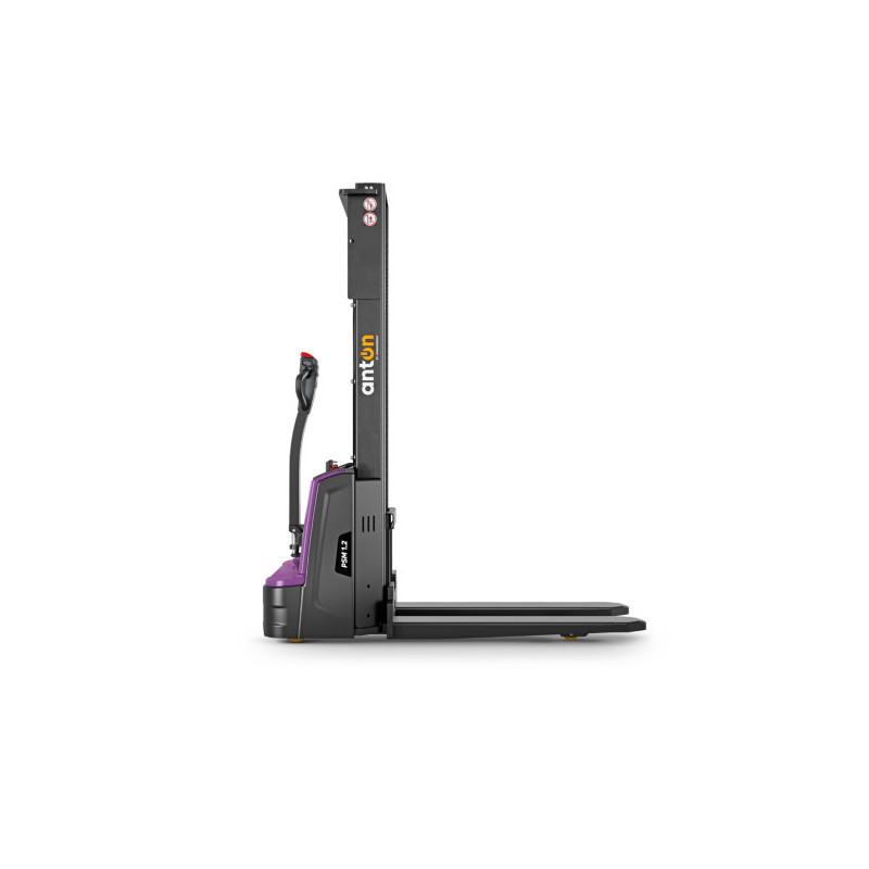 Electric Pedestrian Stacker PSM 1.2 | 1200 kg | Li-ion | AntOn by Jungheinrich - width across fork 570 mm
