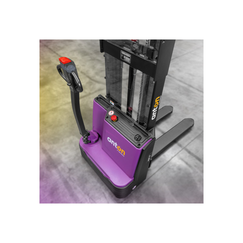 Electric Pedestrian Stacker PSM 1.2 | 1200 kg | Li-ion | AntOn by Jungheinrich - width across fork 570 mm